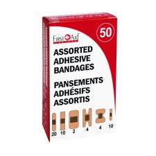 First Aid Central® Assorted Adhesive Bandages, 50/box