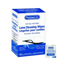 First Aid Central® Lens Cleaning Wipes, 100/bx