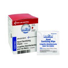First Aid Central® SmartCompliance® Supplies, Hand Sanitizing Wipes, 5" x 7", 6/bx