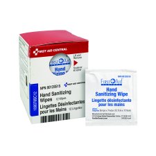 First Aid Central® SmartCompliance® Supplies, Hand Sanitizing Wipes, 5" x 7", 12/bx
