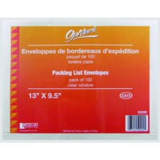 Geocan Packing List Envelopes, 9-1/2" x 13", 100/pkg