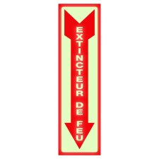 Headline® Glow in the Dark Fire Extinguisher Sign French