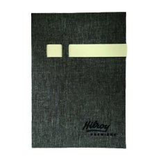 Hilroy Premiere Bungee Journal, 8-1/2" x 6", Grey/Cream