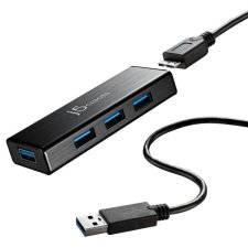 j5create® USB® 4-Port Mini Hub, Black