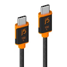 j5create® USB-C® Sync and Charge Cable, 9.8', Black