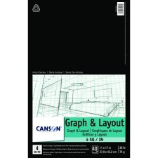 Canson® Graph & Layout Paper, 20 lb, 11" x 17", 40 shts/pd