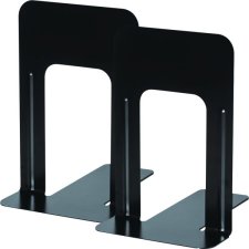 Merangue Steel Non Skid Bookends, 9", Black