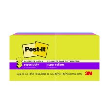 Post-it® Super Sticky Notes, 3" x 3", Summer Joy Collection, 6/pkg