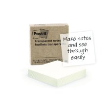 Post-it® Transparent Notes, 3" x 3",  Clear, 10 pds/pkg