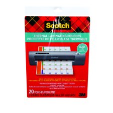 Scotch Dry Erase Thermal Laminating Pouches, 8-9/10" x 11-2/5", 20/pkg