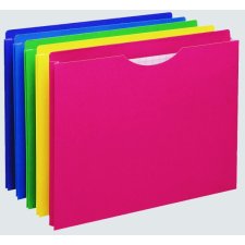 Pendaflex® File Jacket Reinforced Tab, 1" Expansion, Letter, Assorted Colours, 10/pkg