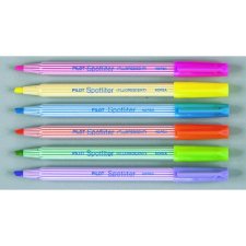 Pilot® Spotliter® Highlighters, Chisel Tip, Assorted Colours, 6/pkg