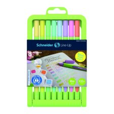 Schneider Line-Up Fineliner Markers, 0.4mm, Assorted Pastel Colours, 8/pkg
