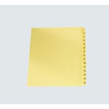 Legal Exhibit Index Dividers, 1-15, Buff