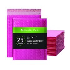Quality Park® Bubble Mailers, Pink, 8-1/2" x 11", 25/bx