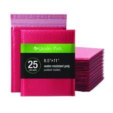 Quality Park® Bubble Mailers, Red, 8-1/2" x 11", 25/bx