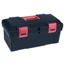 Aurora Tools® Plastic Tool Box, 17-1/2 x 9-1/2 x 8, Black