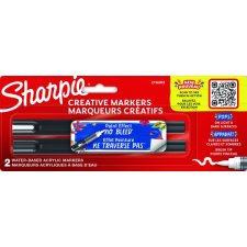 Sharpie® Creative Markers, Brush tip, Assorted Colours, 2/pkg