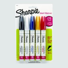 Sharpie® Paint Markers, Medium Tip, Assorted Colours, 5/pkg