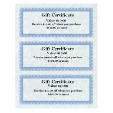 St. James® Regent Gift Certificates, Blue, 75/pkg