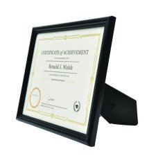 St. James® Certificate Frame, 11" x 8-1/2", Milano Glossy Black