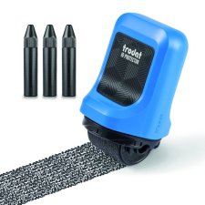 Trodat® ID Protector Roller Stamp, Blue Body with Black Ink