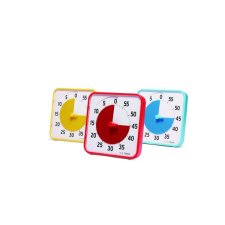 Time Timer® Educational Timers, 8", Assorted Primary Colours, 3/pkg