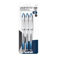 Uni-ball® Vision Elite Roller Pen, 0.8mm, Blue/Black, 3/pkg