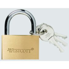 Westcott® Key Lock with 2 Keys, Brass