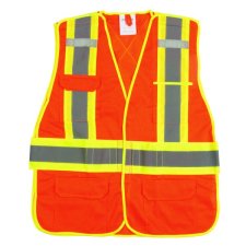 Zenith&reg; High Visibility Surveyor Vest, Large, Orange