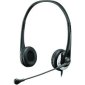 Adesso&reg; Xtream P2 USB Wired Stereo Headset, Noise-Cancelling Microphone, Black