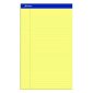 Ampad Perforated Pad Ruled, 8-1/2" x 14", Canary, 12/pkg