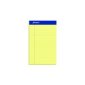 Ampad Perforated Pad, Ruled, 5" x 8", Canary, 12/pkg
