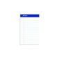 Ampad Perforated Pad, Ruled, 5" x 8", White, 12/pkg