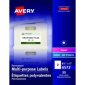 Avery Permanent I.D. Labels, 8-1/8" x 5", White, 30/pkg