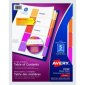Avery&reg; Ready Index&reg; Table of Contents Dividers, 5 Tabs, 6 sets/pkg
