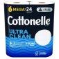 Cottonelle&reg; Ultra Clean 1-ply Bathroom Tissue,  White, 6 rls/pkg