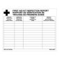 First Aid Central® First Aid Kit, Inspection Report Cards, Bilingual, 5-1/2" x 4-1/4", 25/pkg