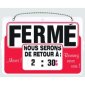 Headline® Open/Close Sign Clock with Chain French