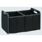 Merangue Collapsible Letter File, Double, Black