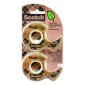 Scotch Magic Greener Tape, 19 mm x 13.9 m, Clear, 2/pkg