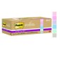 Post-it&reg; 100% Recycled Paper Super Sticky Notes, 3" x 3", Assorted Wanderlust Colours, 12 pads/pkg