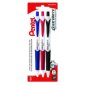 Pentel&reg; GlideWrite Retractable Ball Point Pens, Bold Point, Assorted Colours, 3/pkg