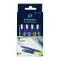 Schneider One Business Roller Pens, 0.6mm, Assorted Colours, 4/pkg