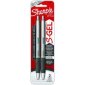 Sharpie® S-Gel® Metal Retractable Pens, 0.7mm, Black/Grey, 2/pkg