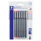 Staedtler&reg; Pigment Liners, Assorted Colours, 6/pkg