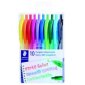 Staedtler® triplus® Retractable Ballpoint Pens, Assorted Colours, 10/pkg