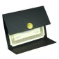 St. James® Elite Medallion Fold Certificate Holders, Black with Gold Medallion, 5/pkg