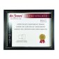 St. James® Certificate/Document Frame with One-Piece Molding, 12-1/4" x 9-7/10" x 1/2", Black w/Gold