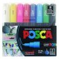 uni-ball® POSCA® Water-Based Paint Markers, Extra Fine Tip, Assorted Colours, 8/pkg